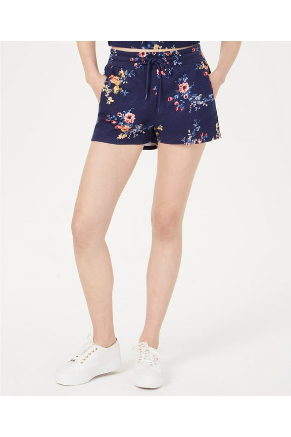 Juniors Printed French Terry Soft Shorts