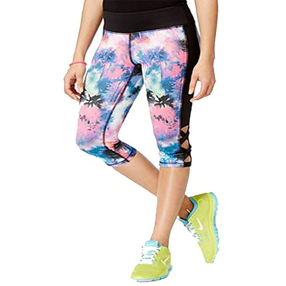 Material Girl Juniors Printed Lattice-Side Tropical Galaxy S
