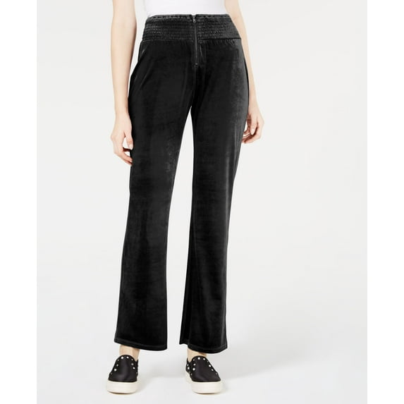 Material Girl Juniors' Velvet Soft Pants (Black, XL)