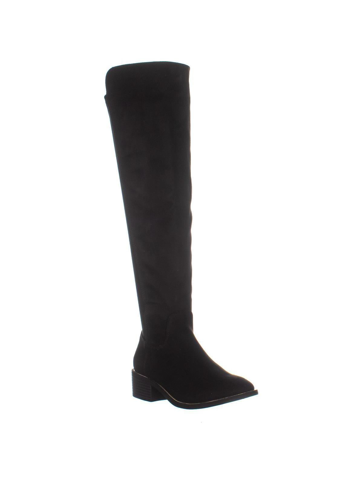 Bottes Noires Material Girl Darcell Pour Femme, Taille 38 (US 8), Imitation Cuir, Idéales Pour L'automne/hiver