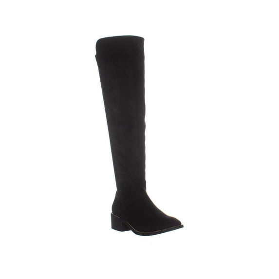 Material Girl Women's Darcell Round Toe Over Knee Riding Boots Black Size 9.5M