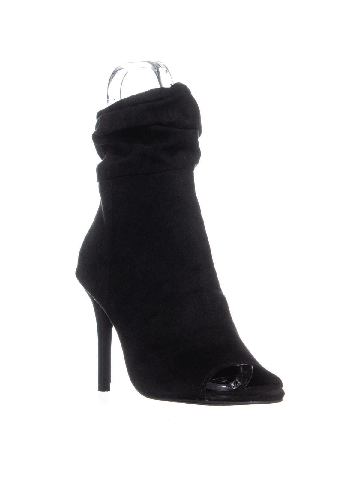 Material Girl Women s Petra Open Toe Heeled Ankle Boots Black Size 7.5 M Walmart