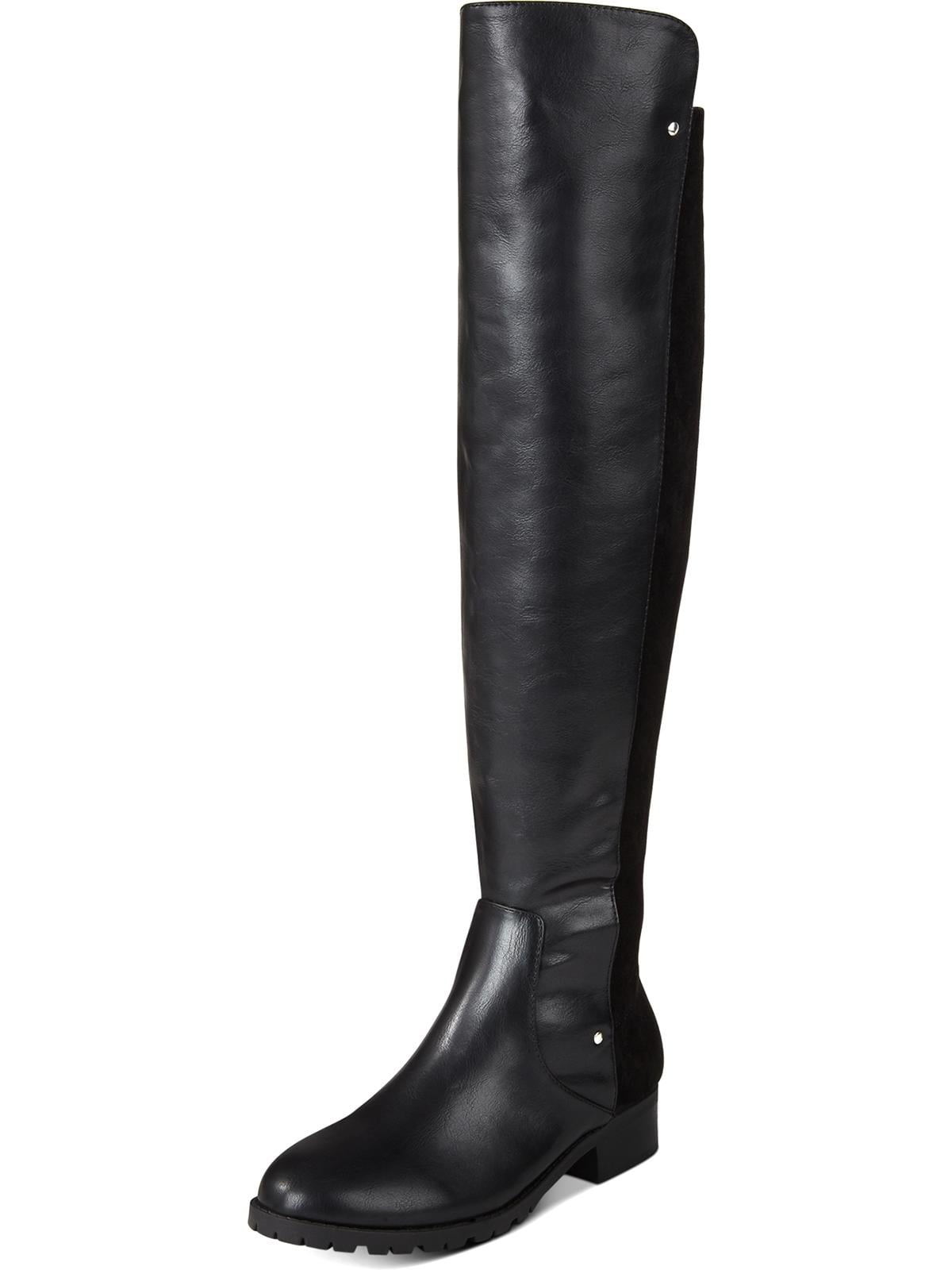 Material Girl Women s Webby Studded Over the Knee Boots Black Size