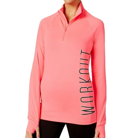 Material Girl Womens Active Half-Zip Track Jacket, Pink, Juniors, XX-Small