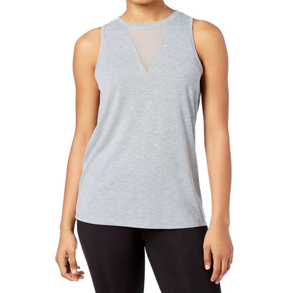 Material Girl Womens Active Mesh Inset Tank Top
