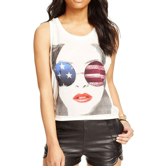 Material Girl Womens Americana Tank Top