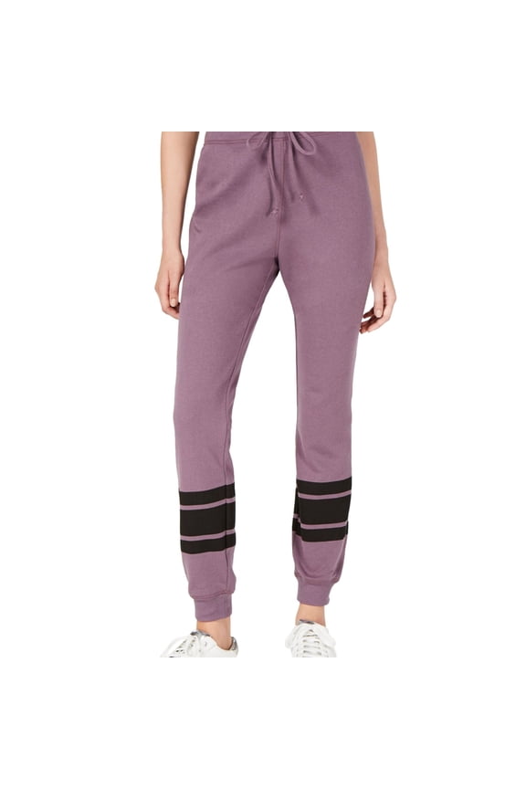 Womens Drawstring Athletic Jogger Pants, Purple, Juniors, Small