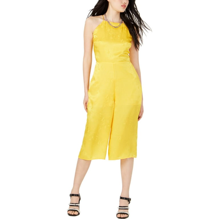 Material Girl Womens Juniors Open Back Cropped Jumpsuit