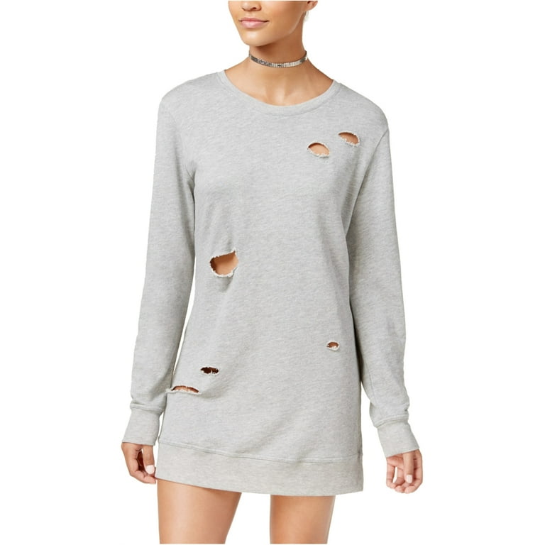 Material Girl Womens MixMatch Sweatshirt, Grey, XX-Small 
