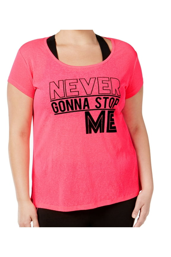 Womens Never Gonna Stop Me Printed Short Sleeves Pullover Top