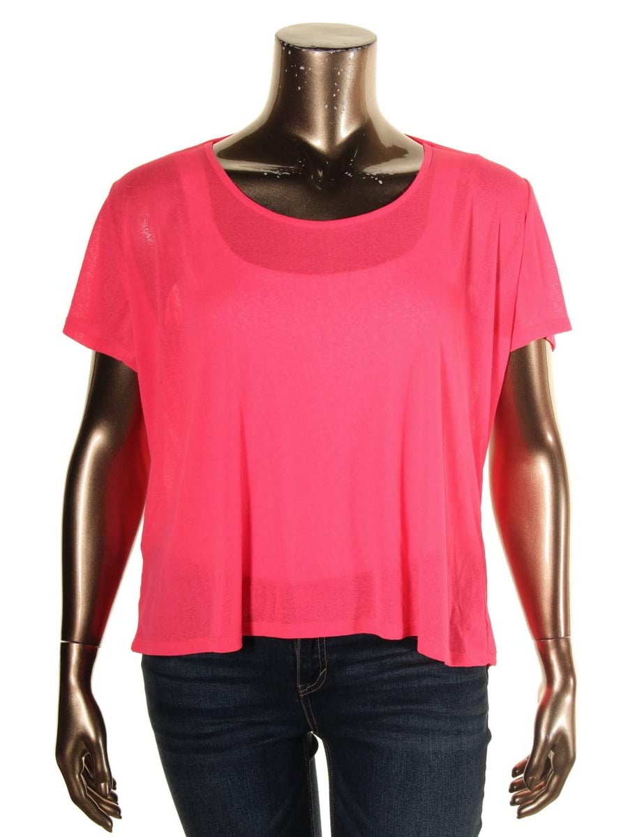 Material Girl Womens Never Gonna Stop Me Short Sleeves Pullover Top