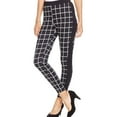 thumbnail image 1 of Material Girl Womens Printed Tuxedo Stretch Casual Trouser Pants, Black, Juniors, Small, 1 of 2