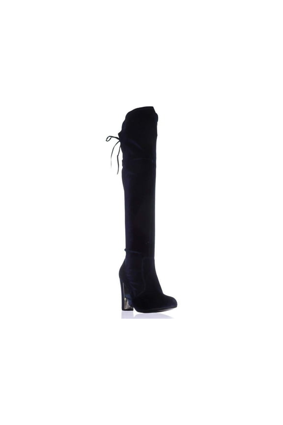 womens priyanka closed toe knee high fashion boots, navy, size 6.5