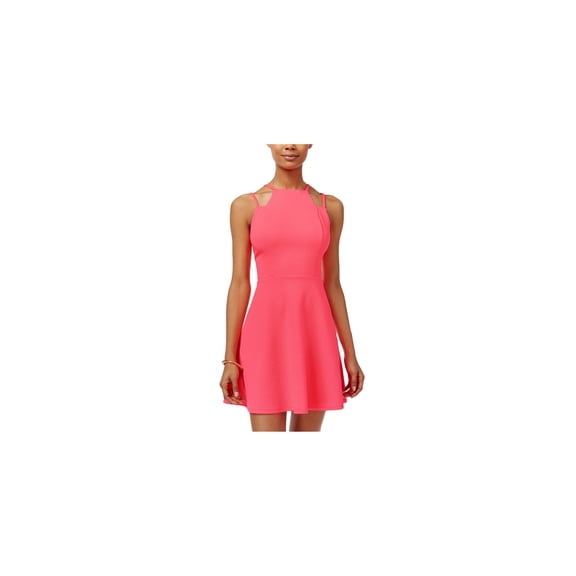 Material Girl Womens Quilted A-line Dress neonpunch XL - Juniors