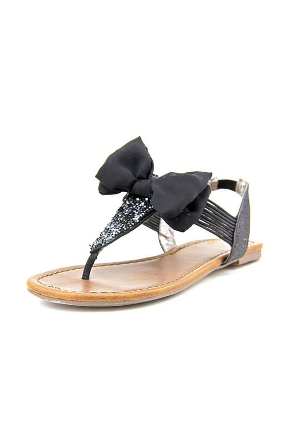 Womens Swan 2 Split Toe Casual T-Strap Sandals, Black, Size 5.0