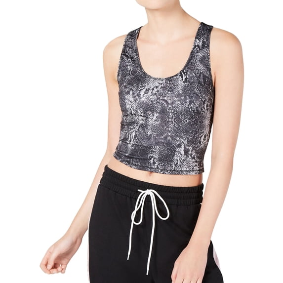 Material Girl Womens Twist Back Tank Top, Grey, Large