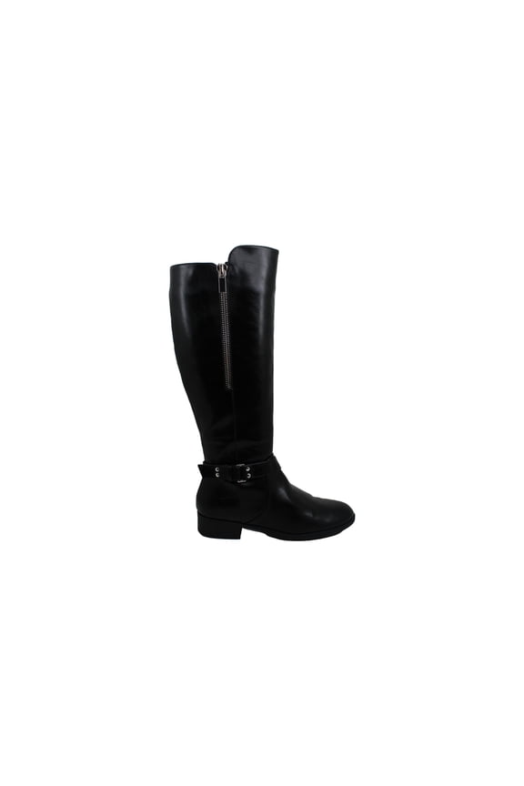 Womens Winnnie Faux Leather Riding Boots Black 7.5 Medium (B,M)