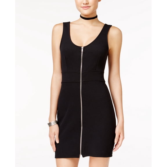 Material Girl Womens Zipper Front Sheath Dress