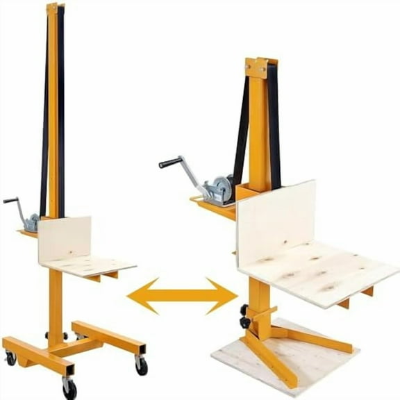Material Lift Winch Stacker, 330 Lbs Capacity, 72" Max Height Adjustment, Hand Winch Lift Truck, Aluminum Portable Load Lifter for Workshop, Warehouse,Cabinet Lift$$Tools & Hardware Other