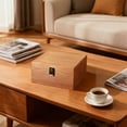 thumbnail image 1 of Material Storage Box Wooden Storage Box with Flipping Cover Thickened Solid Wood Home and Office Storage Container(Brown,1Pcs) Rkxzt, 1 of 8