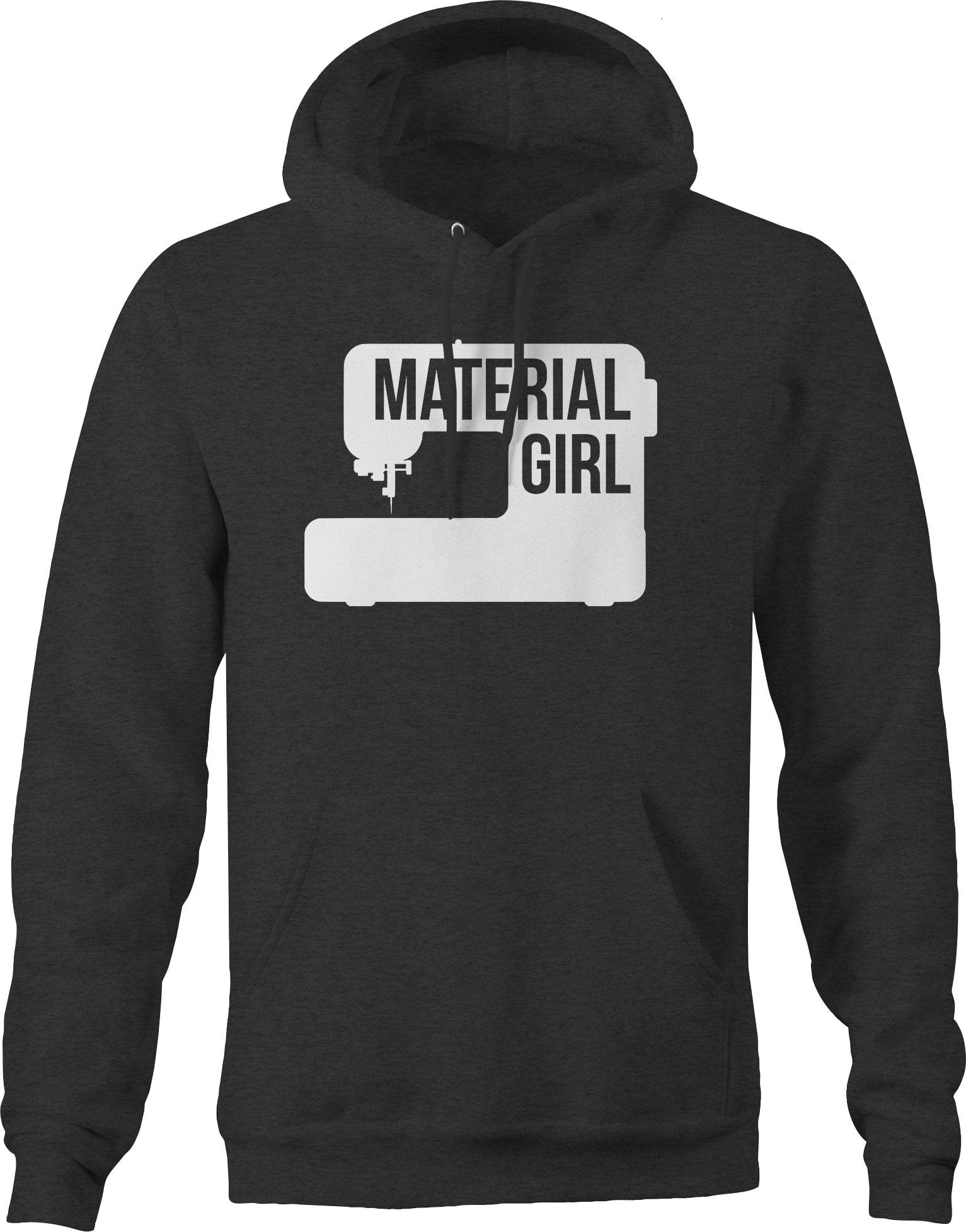 Material girl on sewing machine funny create Sweatshirt for Men Small Dark Gray