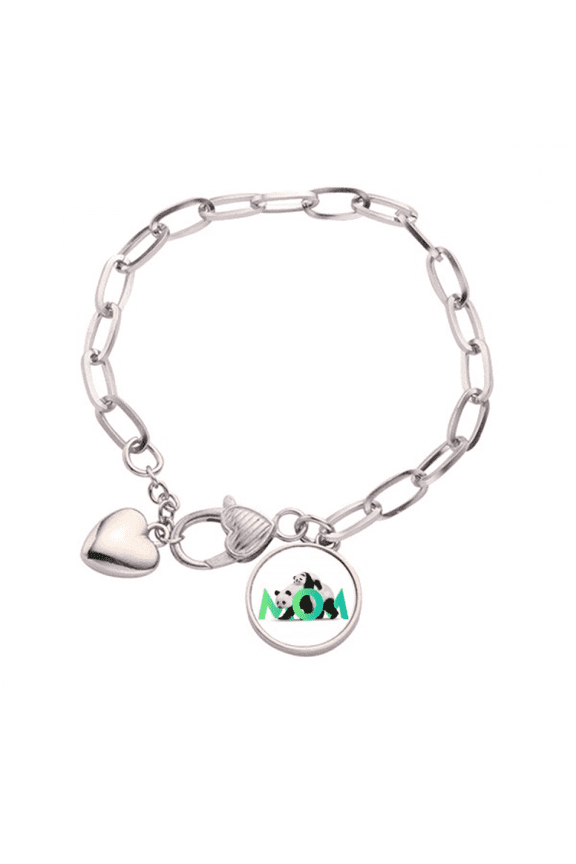 Maternal Animal Panda Raising Heart Chain Bracelet Jewelry Charm Fashion
