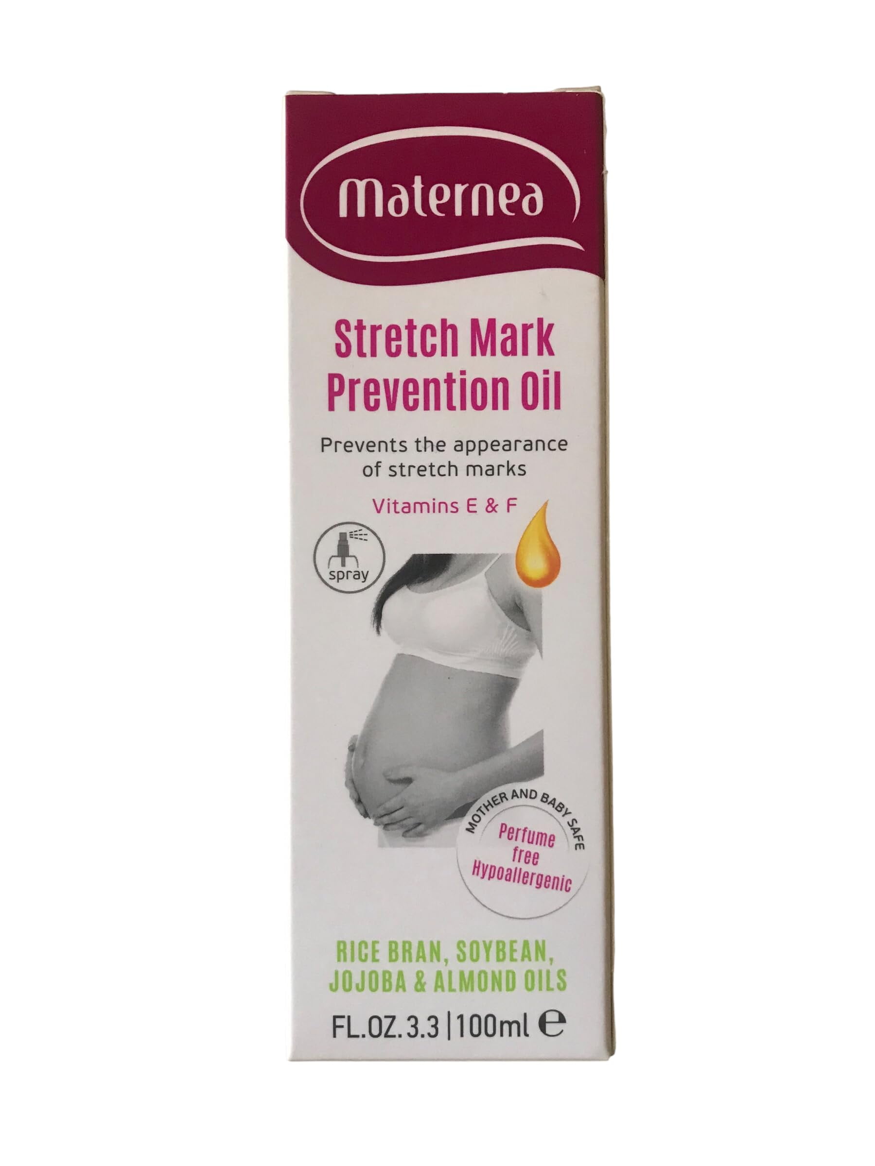 Maternea Elasticity Oil with Natural Soybean, Almond & Jojoba Oils and