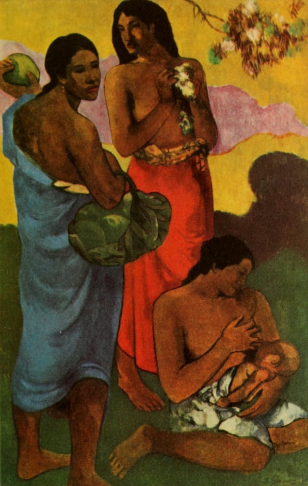 Maternity 1896 Gauguin Tahiti 1958 Canvas Art - Paul Gauguin (18 x 24)