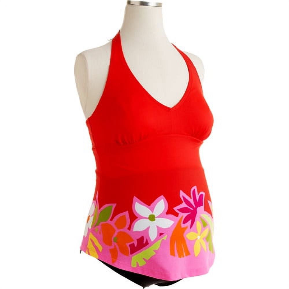 Maternity 2Piece Print Halter Tankini