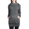 thumbnail image 1 of Maternity Active Wrap Collar Sweatshirt Hoodie, 1 of 3