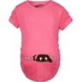 thumbnail image 1 of Maternity African American Baby Peeking Funny T shirts Pregnancy Annoucement T shirt, 1 of 6