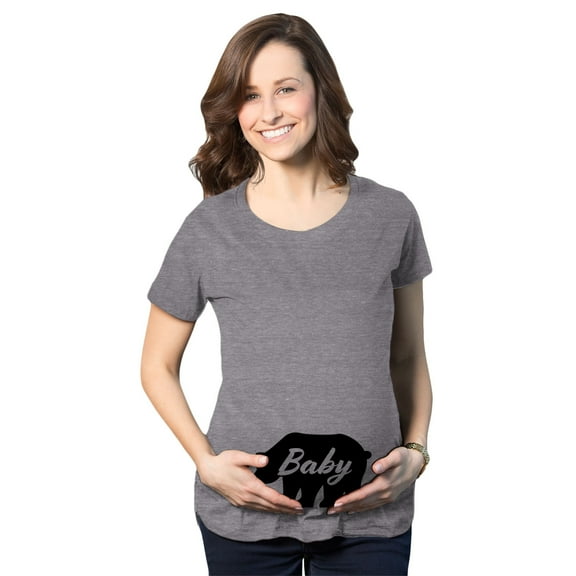 Maternity Baby Bear T Shirt Cute Adorable Pregnancy Tee for Expecting Mother