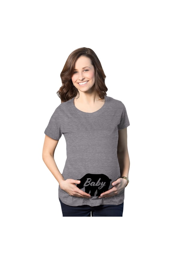 Maternity Baby Bear T Shirt Cute Adorable Pregnancy Tee for Expecting Mother