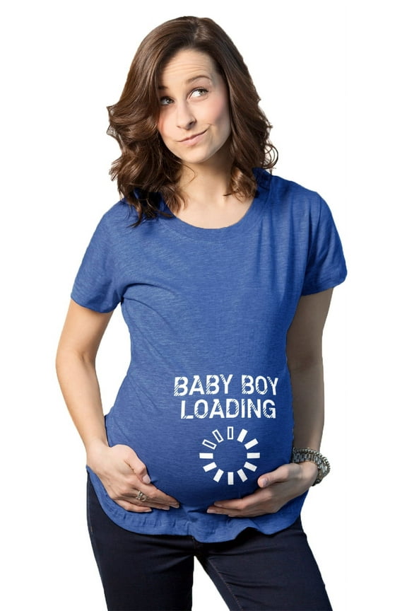 Maternity Baby Boy Loading Funny Nerdy Pregnancy Announcement T shirt