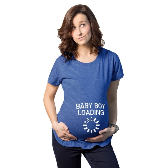 Maternity Baby Boy Loading Funny Nerdy Pregnancy Announcement T shirt