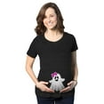 thumbnail image 1 of Maternity Baby Girl Ghost Pregnancy T Shirt Cute Funny Halloween Costume Tee, 1 of 7