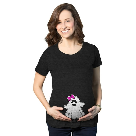 Maternity Baby Girl Ghost Pregnancy T Shirt Cute Funny Halloween Costume Tee