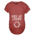 thumbnail image 1 of Maternity Baby Girl Loading T shirt Funny Pregnancy Announcement Reveal Cool Tee, 1 of 7