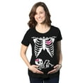 thumbnail image 1 of Maternity Baby Girl Skeleton Cute Halloween Pregnancy Bump T Shirt, 1 of 7