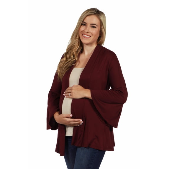 Maternity Bell Sleeve Flared Cardigan
