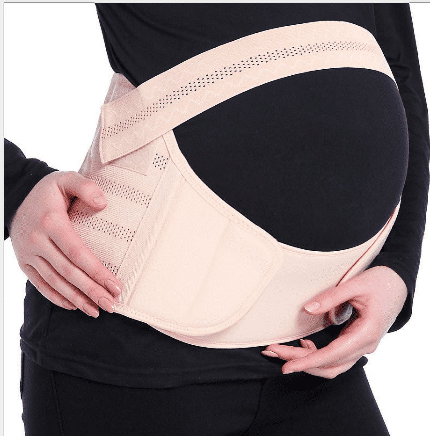 Bando Belly Band for Pregnancy, Maternity Pants and Jeans Extender for All  Trimesters and Including Post Pregnancy (Medium/Large, Black) 