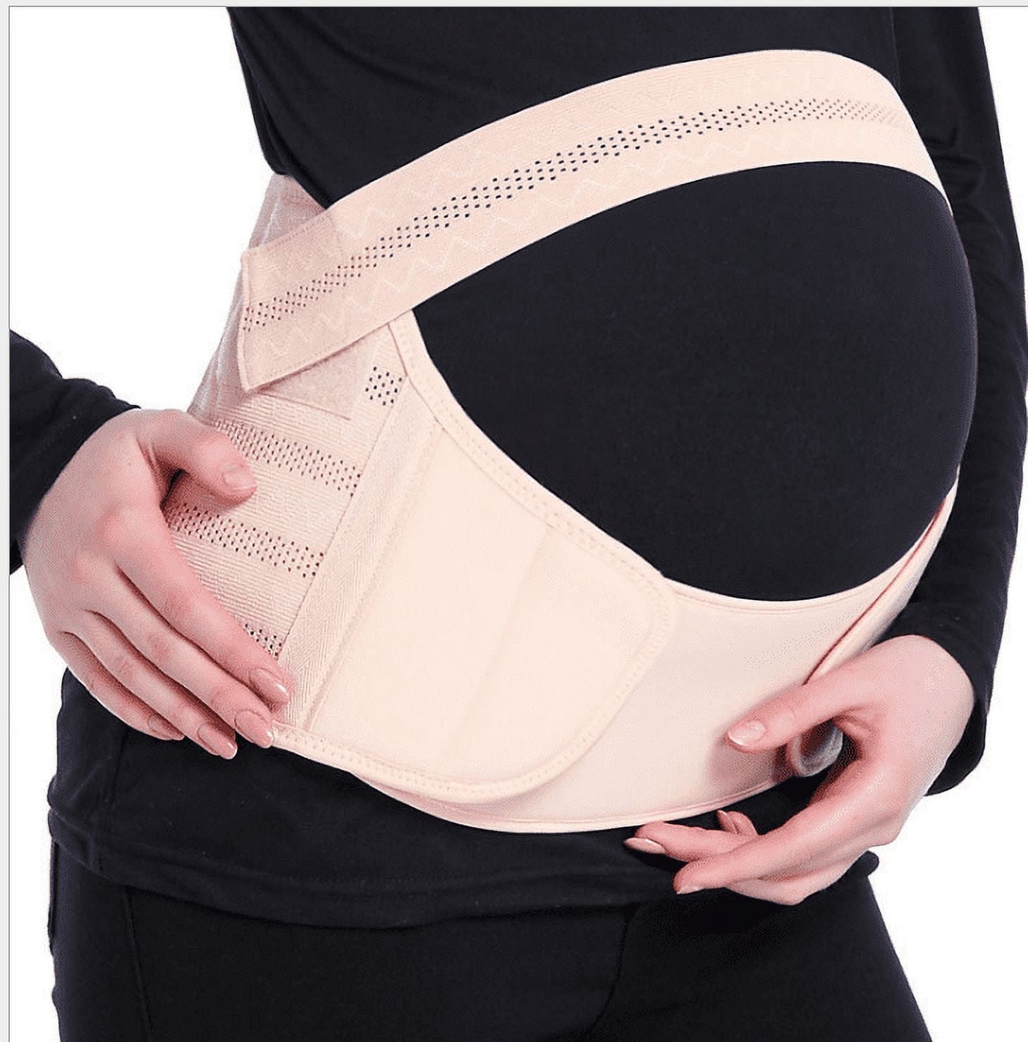 Maternity Support Belt Breathable Pregnancy Belly Band Abdominal Binder  Adjustable Back/Pelvic Support- L 