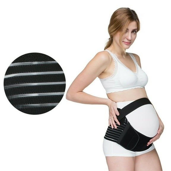 Maternity Belt, Breathable Pregnancy Back Support, Pregnancy Belt, Lightweight Abdominal Binder, Black, M