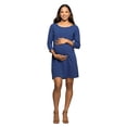 thumbnail image 1 of Maternity Boat Neck Knee Length A Line Dress, 1 of 11