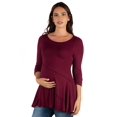 thumbnail image 1 of Maternity Boat Neck Ruched Swing Tunic Top, 1 of 4
