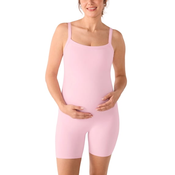 Maternity Bodysuit Shorts Pregnancy Jumpsuit Sleeveless Tank Top Romper Shapewear Padded