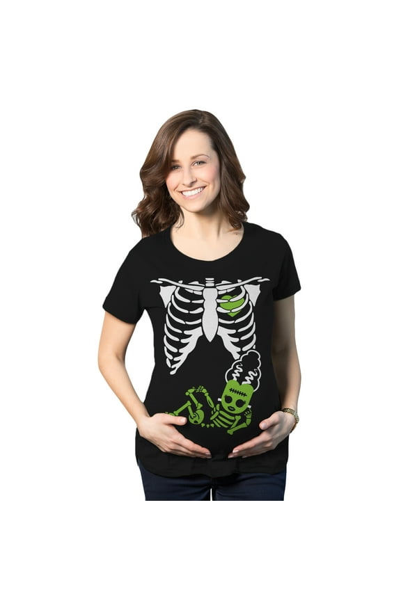 Maternity Bride Of Frankenstein Pregnancy T Shirt Cute Halloween Baby Bump Tee