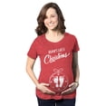 thumbnail image 1 of Maternity Bumps First Christmas Ornament New Baby T Shirt Pregnancy Tee for Mom, 1 of 7