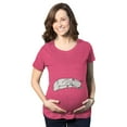 thumbnail image 1 of Maternity Cat On Baby Bump T Shirt Funny Adorable Kitty Pregnancy Tee, 1 of 7