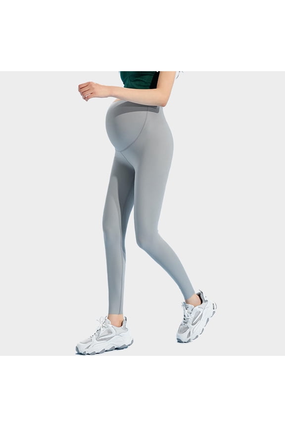 Joau Women's Maternity Leggings Over The Belly Bump Active Pants Buttery Soft Workout Yoga Tights Pants Pregnancy Pants Activewear